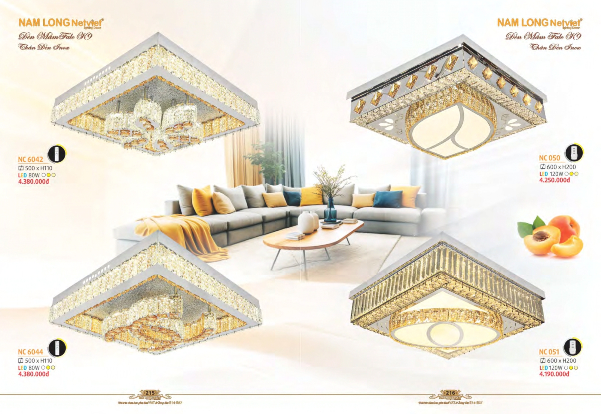 Bảng giá đèn trang trí Nam Long